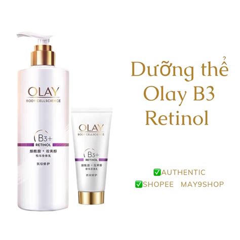 Review sữa dưỡng thể Olay B3+ Retinol trắng sáng .